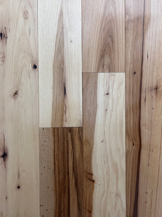 5" Prefinished Solid Hickory Country Natural - MORE COMING SOON