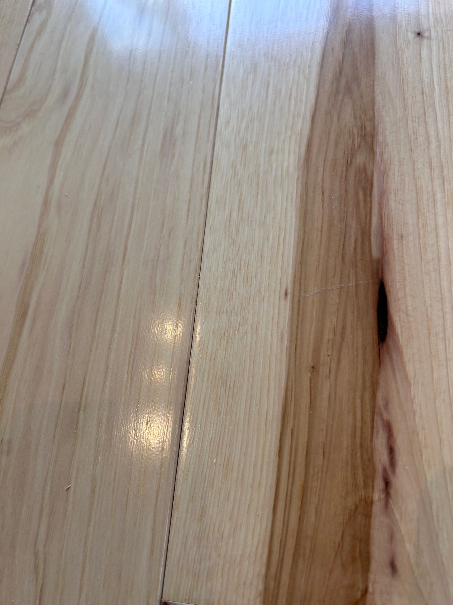 5" Prefinished Solid Hickory Country Natural